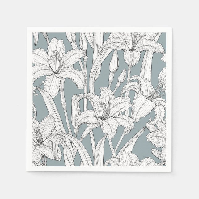 Serviette En Papier Daylilies (Devant)