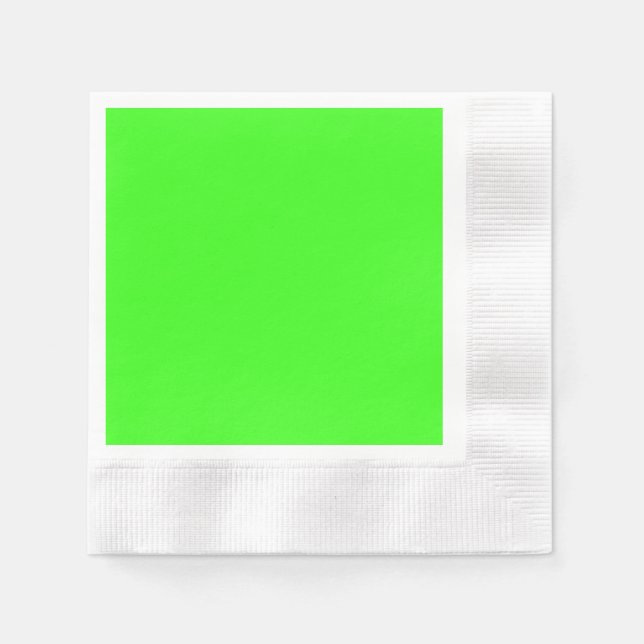 Serviette en papier de cocktail en Néon Vert (Devant)