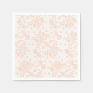 Serviette En Papier De Luxe Belle Peach Flower Lace serviettes