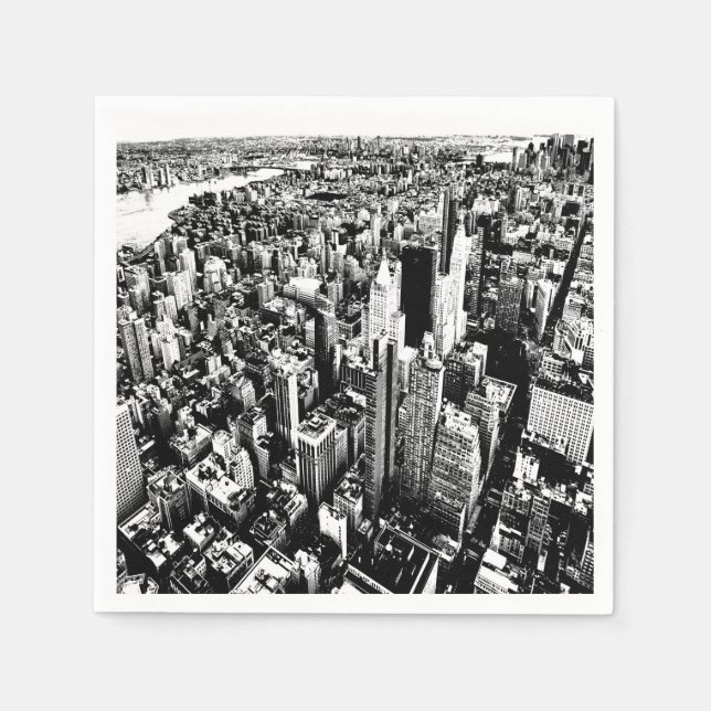 Serviette En Papier De Manhattan au ciel (Devant)