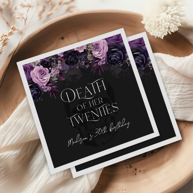 Serviette En Papier Décès de ses vingt-trente ans fête de l'anniversai (Créateur téléchargé)