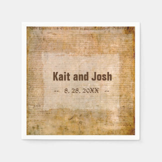 Serviette En Papier Déclaration d'indépendance 📜 Parchmen historique