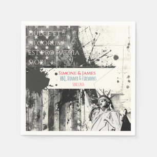 Serviette En Papier Déclaration patriotique artistique Décoration du 4