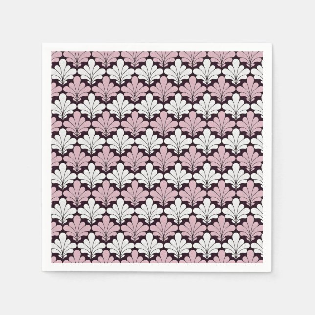 Serviette En Papier Décor Art Nouveau (Devant)