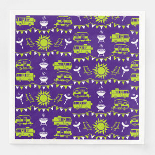 Serviette En Papier Décor camping Caravan