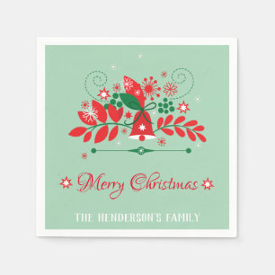 Serviette En Papier Décor de couronne de Noël