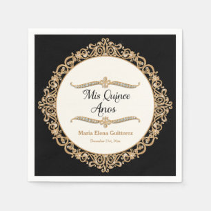 Serviette En Papier Décor de fête d'anniversaire de Mis Quince Anos