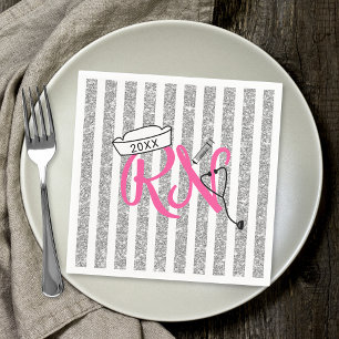 Serviette En Papier Décor de fête de remise des diplômes d'infirmi