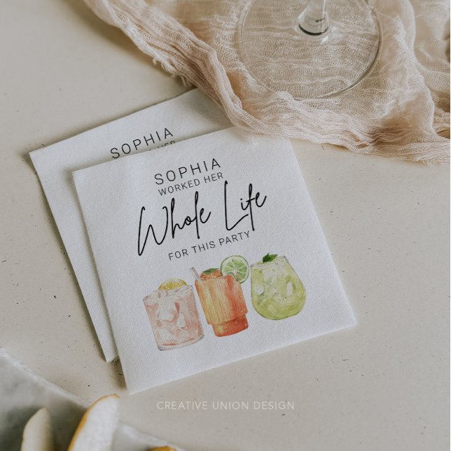 Serviette En Papier Décor de la fête de la retraite (Créateur téléchargé)