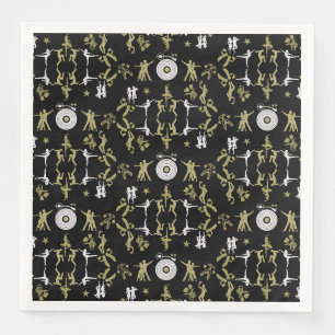 Serviette En Papier Décor de la maison de la danseuse d'or