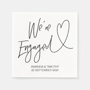 Serviette En Papier Décor de la partie de l'engagement Fiançailles per
