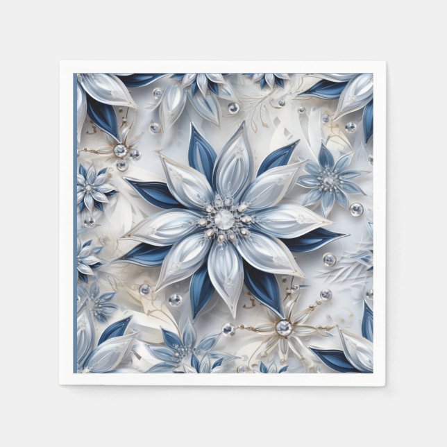 Serviette En Papier Décor de l'événement hivernal (Devant)