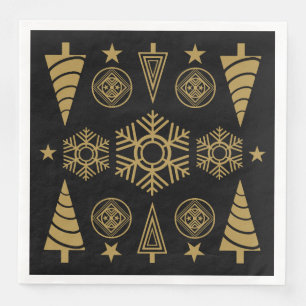 Serviette En Papier Décor de Noël Art Nouveau