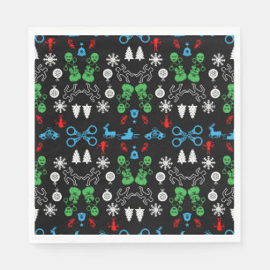 Serviette En Papier Décor de Noël de la police