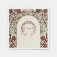 Décor de table avec monogramme Art nouveau de Bour