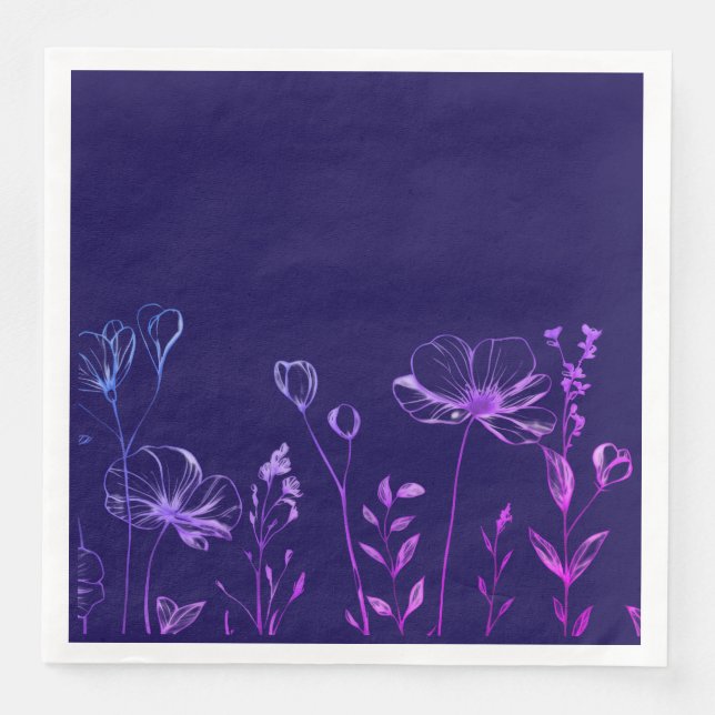 Serviette En Papier Décor de table de fête botanique" (Devant)