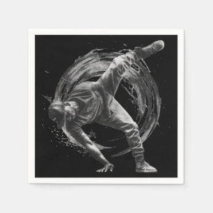 Serviette En Papier Décor Style urbain Monochrome Motion Art