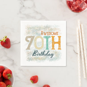 Serviette En Papier décoratif vintage fantastique 70e anniversaire