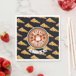 Serviette En Papier Décoration d'anniversaire Pizza Party | Thème de t
