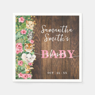Serviette En Papier Décoration de fête pour Baby Shower Rustique Safar