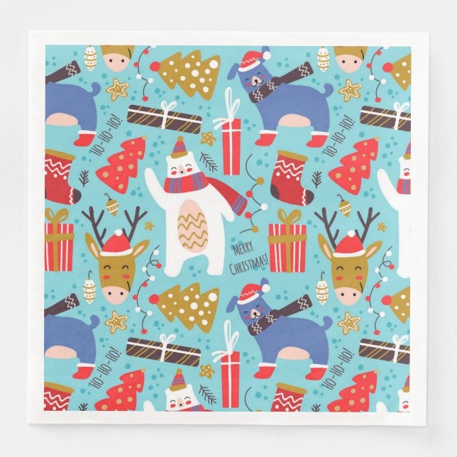 Serviette En Papier Décoration de Noël (Devant)