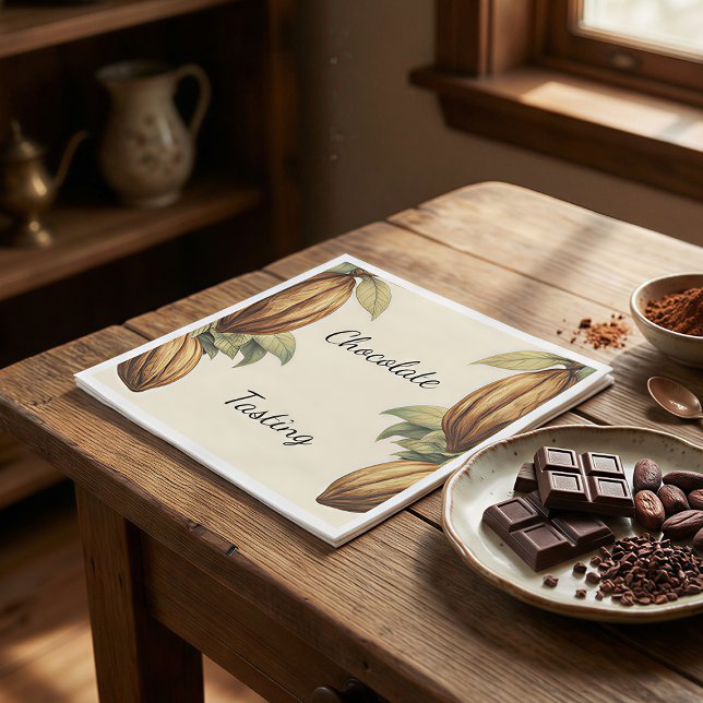 Serviette En Papier Décoration d'événement de dégustation de chocolat  (Créateur téléchargé)