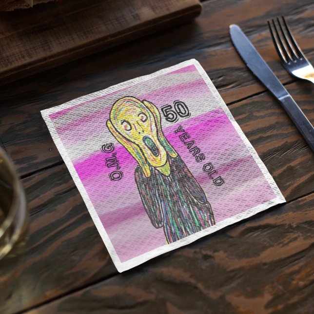 Serviette En Papier Décorations de fête du 50e anniversaire (Créateur téléchargé)