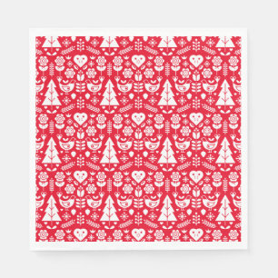 Serviette En Papier Décorations de Noël scandinave nordique