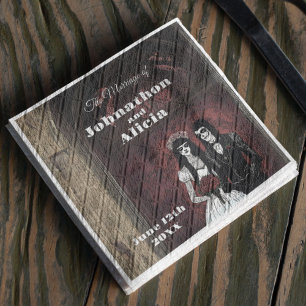 Serviette En Papier Décorations de table mariage style gothique Moody