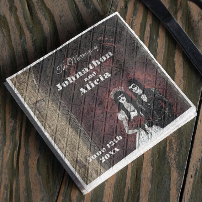 Serviette En Papier Décorations de table mariage style gothique Moody  (Créateur téléchargé)