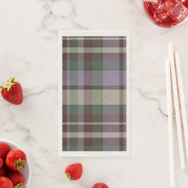 Serviette En Papier  Decorative Plaid  (En situation)