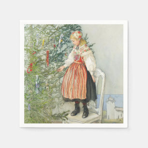 Serviette En Papier Décorer l'arbre de Noël - Carl Larsson