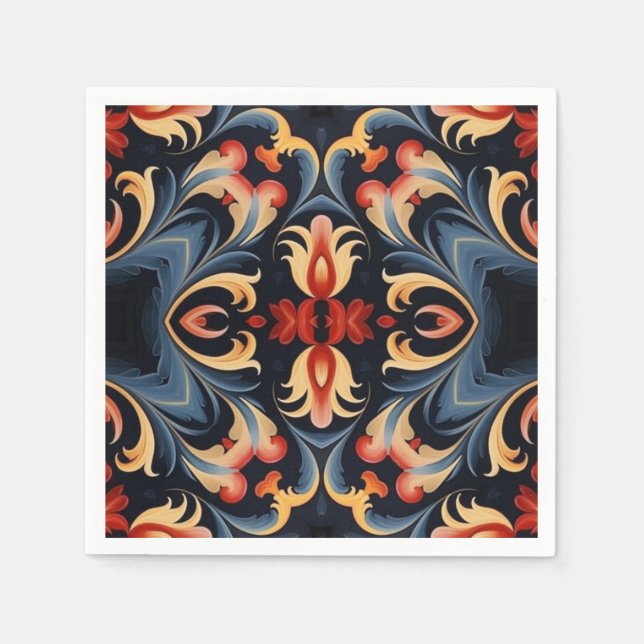 Serviette En Papier Découpage 40 (Devant)