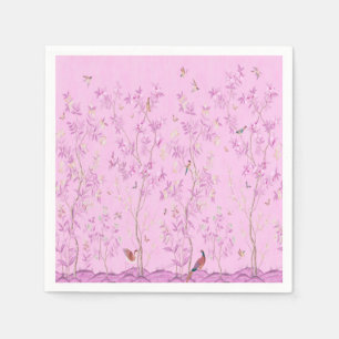 Serviette En Papier Découpage Chinoiserie rose
