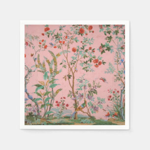 Serviette En Papier Découpage Chinoiserie rose