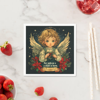 Serviette En Papier Découpage de la Bible de Noël Christ Enfant