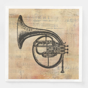 Serviette En Papier Découpage de l'Ephémère de la Corne Vintage victor