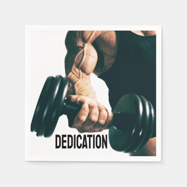 Serviette En Papier Dédication Motivation Muscles d'entraînement (Devant)
