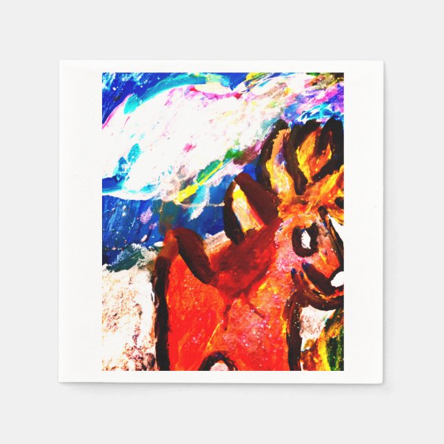 Serviette En Papier Deer in winter  (Devant)