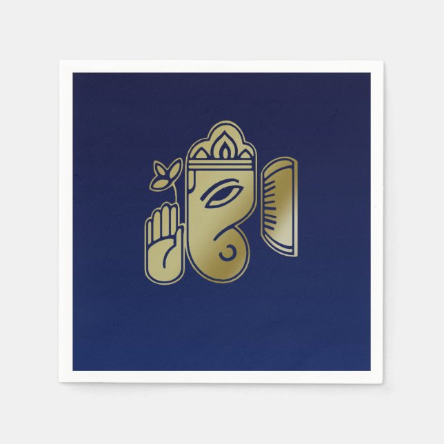 Serviette En Papier Déesse d'or Ganesha - Papier Napkin (Devant)