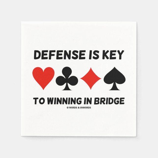 Serviette En Papier Defense Is Key To Winning in Bridge Card Suits (Devant)