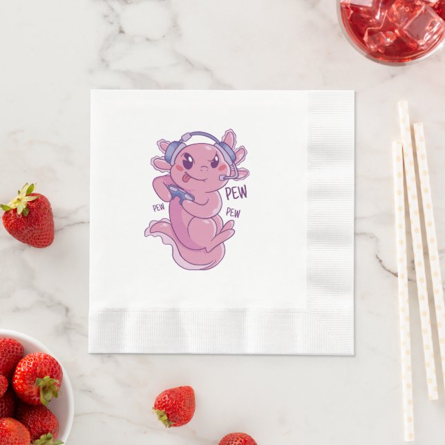 Serviette En Papier Défi de jeu Axolotl Blast (En situation)