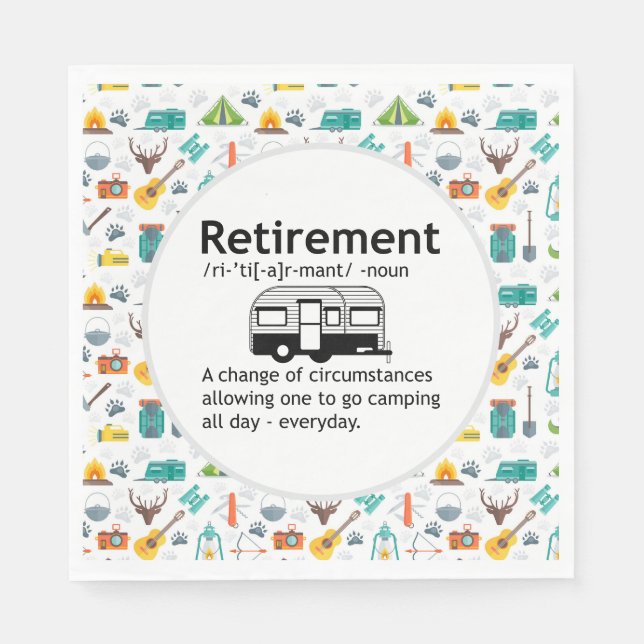 Serviette En Papier Définition de la retraite du camping (Devant)