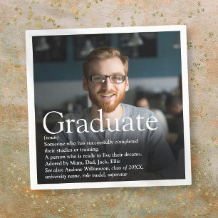 Serviette En Papier Définition de photo personnalisée pour le diplômé