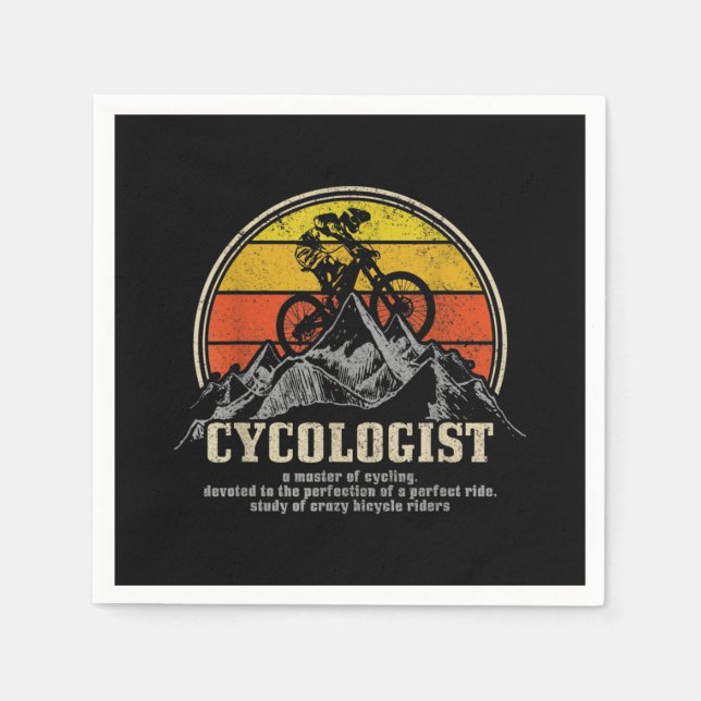 Serviette En Papier Définition du cyclologue Funny Mountain VTT MTB (Devant)