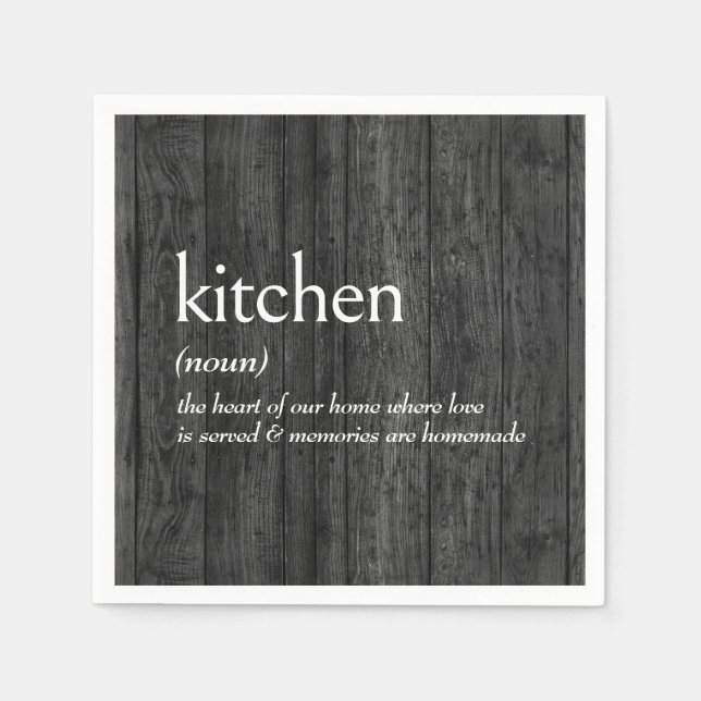 Serviette En Papier Définition du dictionnaire pour CUISINE (Devant)