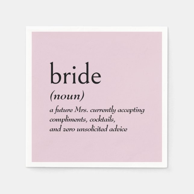 Serviette En Papier Définition du dictionnaire pour MARIÉE (Devant)