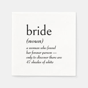 Serviette En Papier Définition du dictionnaire pour MARIÉE