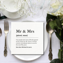 Définition personnalisée de mariage moderne de M. 