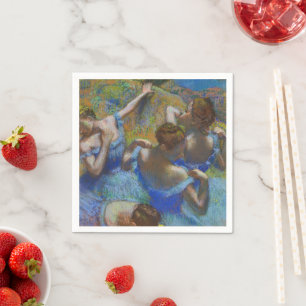 Serviette En Papier Degas Danseuses Bleues Pastel Chef-d'œuvre d'Art